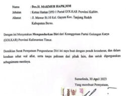 Beralih ke Partai Lain, Makmur HAPK Resmi Mundur dari Golkar