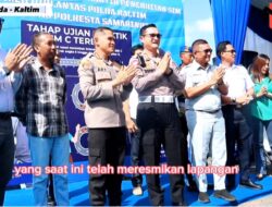 Dirlantas Polda Kaltim Resmikan Lapangan Ujian Praktik Penerbitan SIM C Later “S”