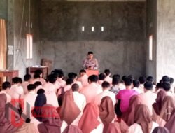 Satlantas Polres Dharmasraya Sosialisasi Tertib Lalulintas Dan Anti Bullying Di SMKN 1 Sitiung