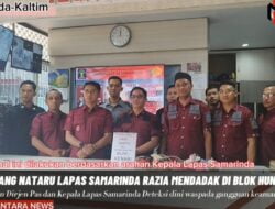 Dadakan Jelang Tahun Baru Lapas Samarinda Gelar Razia di Blok Hunian