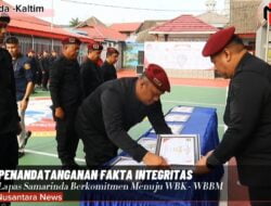 Lapas Samarinda Gelar Apel Penandatanganan  Fakta Integritas,Bentuk Komitmen Bersama Pembangunan Z1
