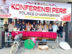 Polres Dharmasraya Gelar Konferensi Pers, Ungkap Sejumlah Kasus Kriminal Selama Maret 2025