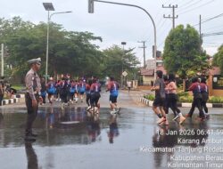 Satlantas Polres Berau Kawal Solo Run Fest 2026 di Tanjung Redeb